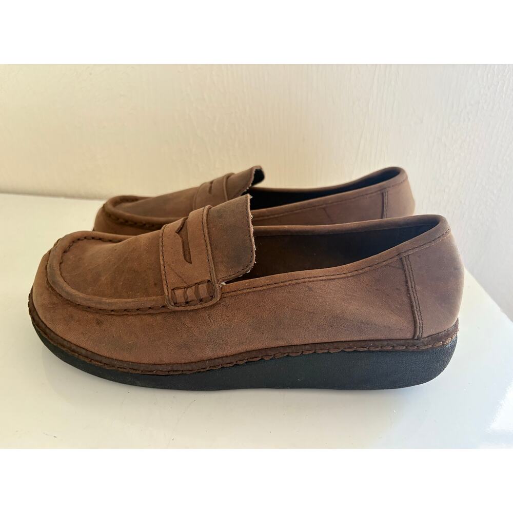 Brown Suede Penny Loafers - Women's Classic Slip-Ons